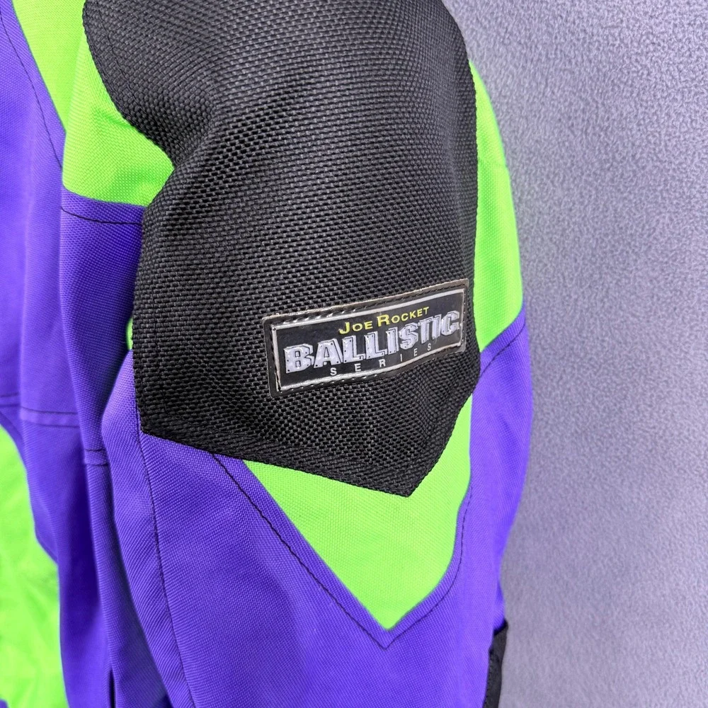 VTG Joe Rocket Ballistic Meteor Motorcycle Jacket Mens L Retro Biker The Joker